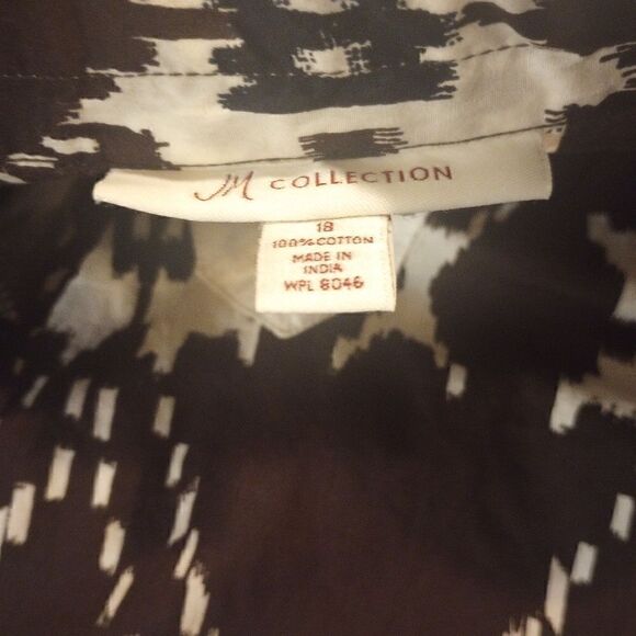 M collection V neck geometric print tunic - Picture 7 of 8